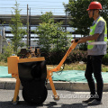 Precio barato vendedor caliente 325kg Caminar detrás del rodillo de camino liso de la rueda